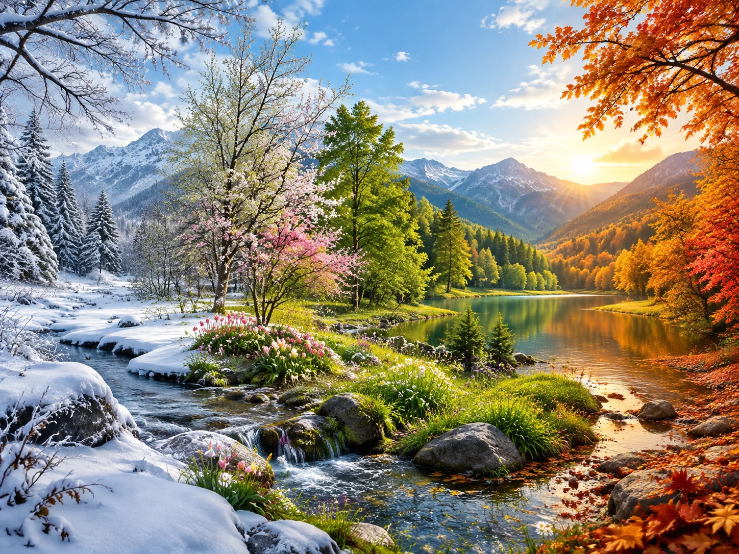 Four Seasons Time Panorama