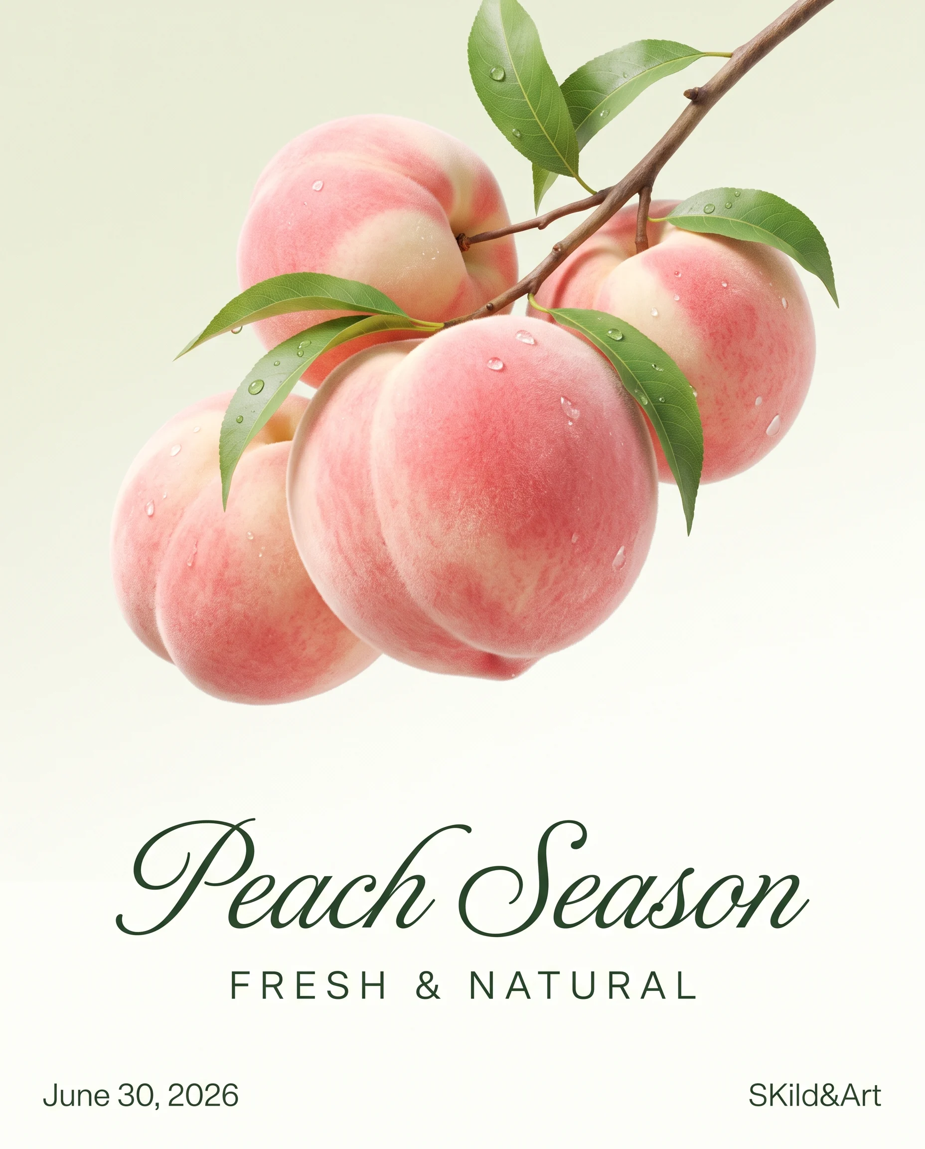 Peach Art Poster