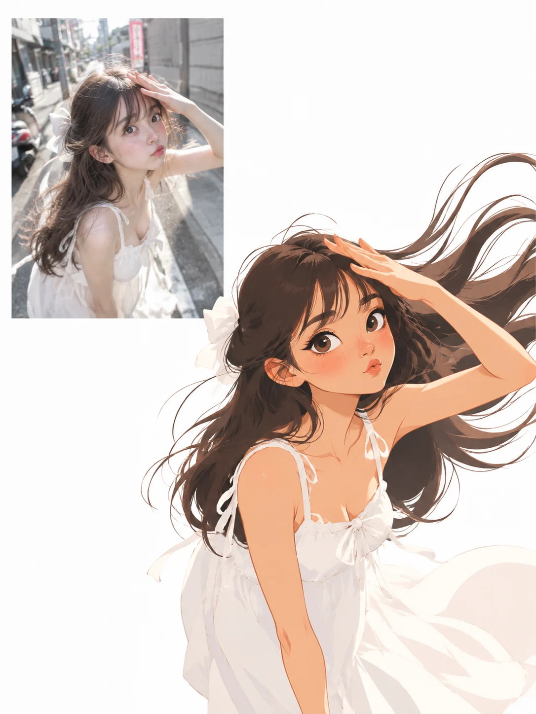 Real Person and Stylized Character Comparison