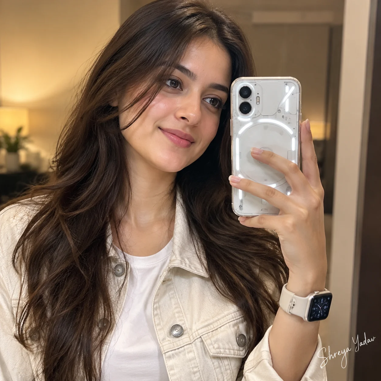 Transparent Glyph Phone Mirror Selfie