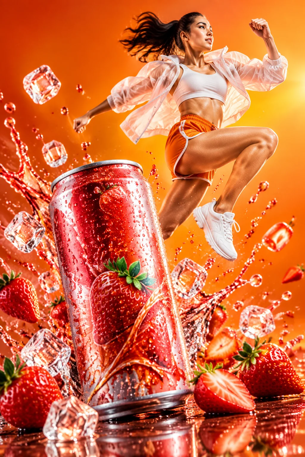 Strawberry Energy 动感能量饮料广告
