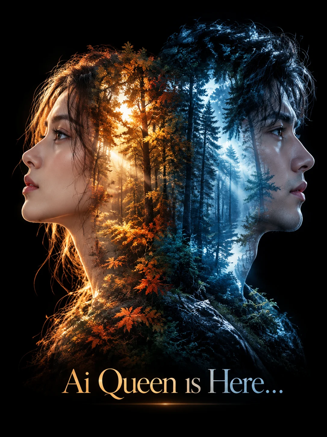Double Exposure Art Poster