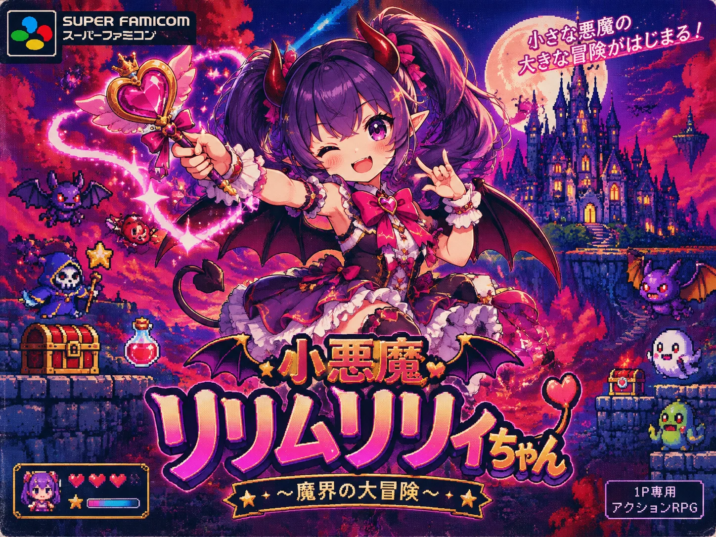 小恶魔莉莉香超任游戏海报