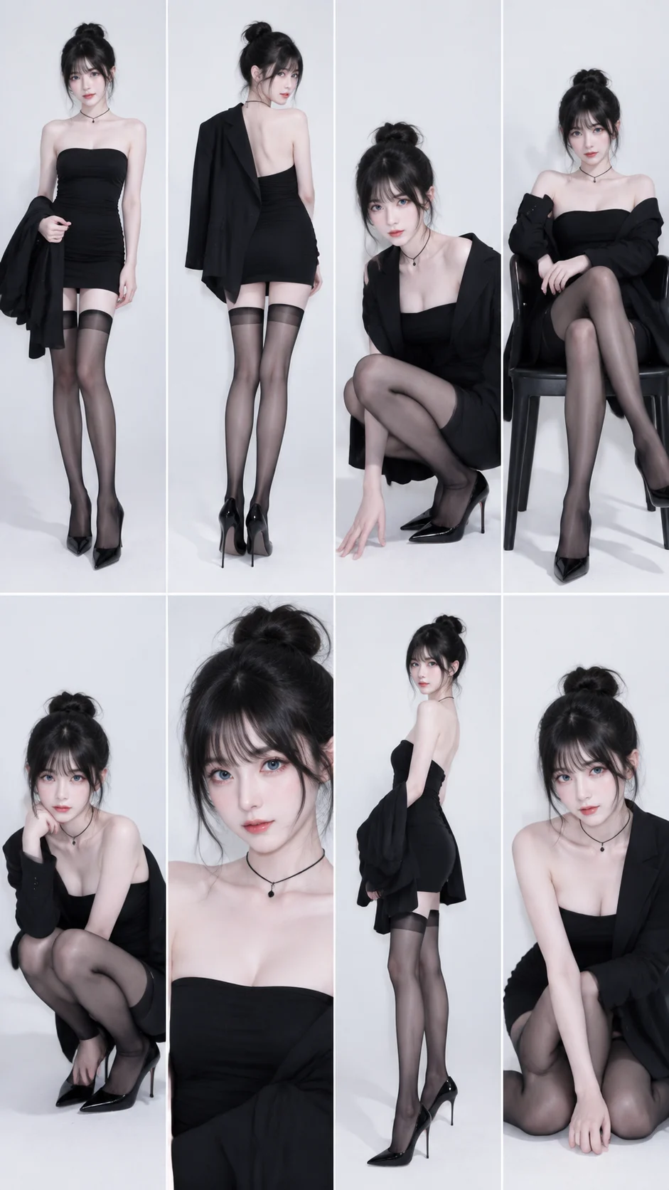 High Fashion Studio Photo Collage