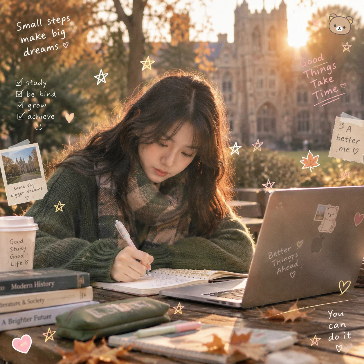 金色秋日户外学习时光