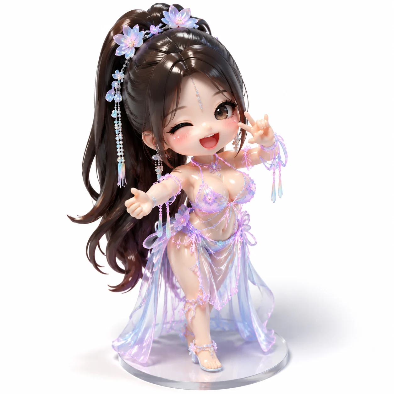 Glossy Blue and Pink Designer Toy