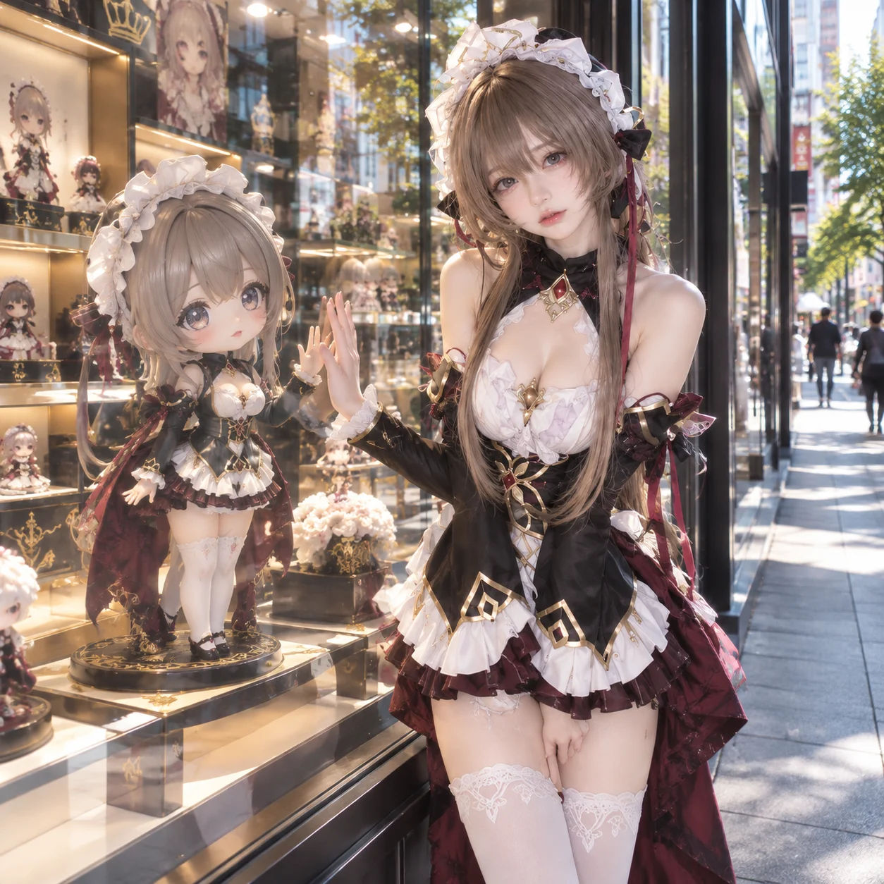 Meeting Her Double in a Toy Store Window