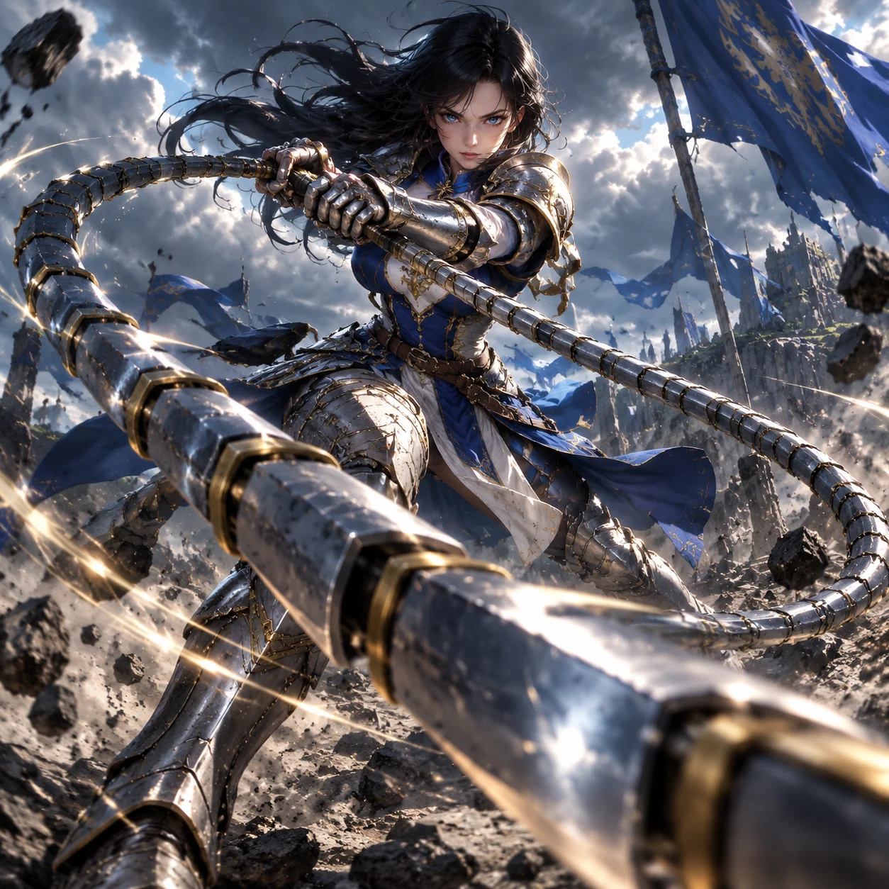 Dynamic Anime Battle Illustration