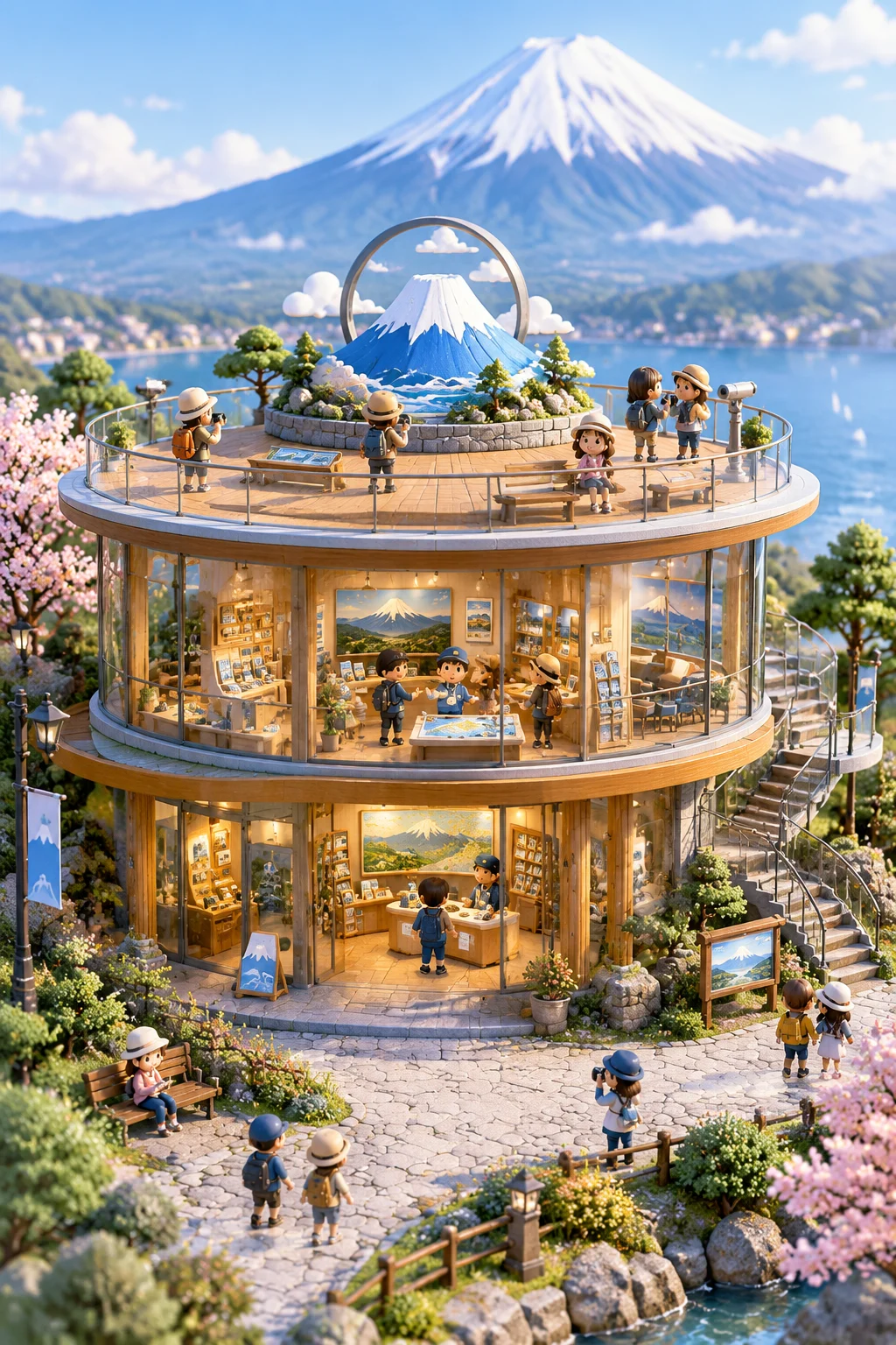Mount Fuji Chibi Miniature Travel Landmark
