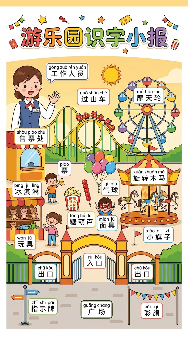 Vocabulary Learning Poster Prompt Template
