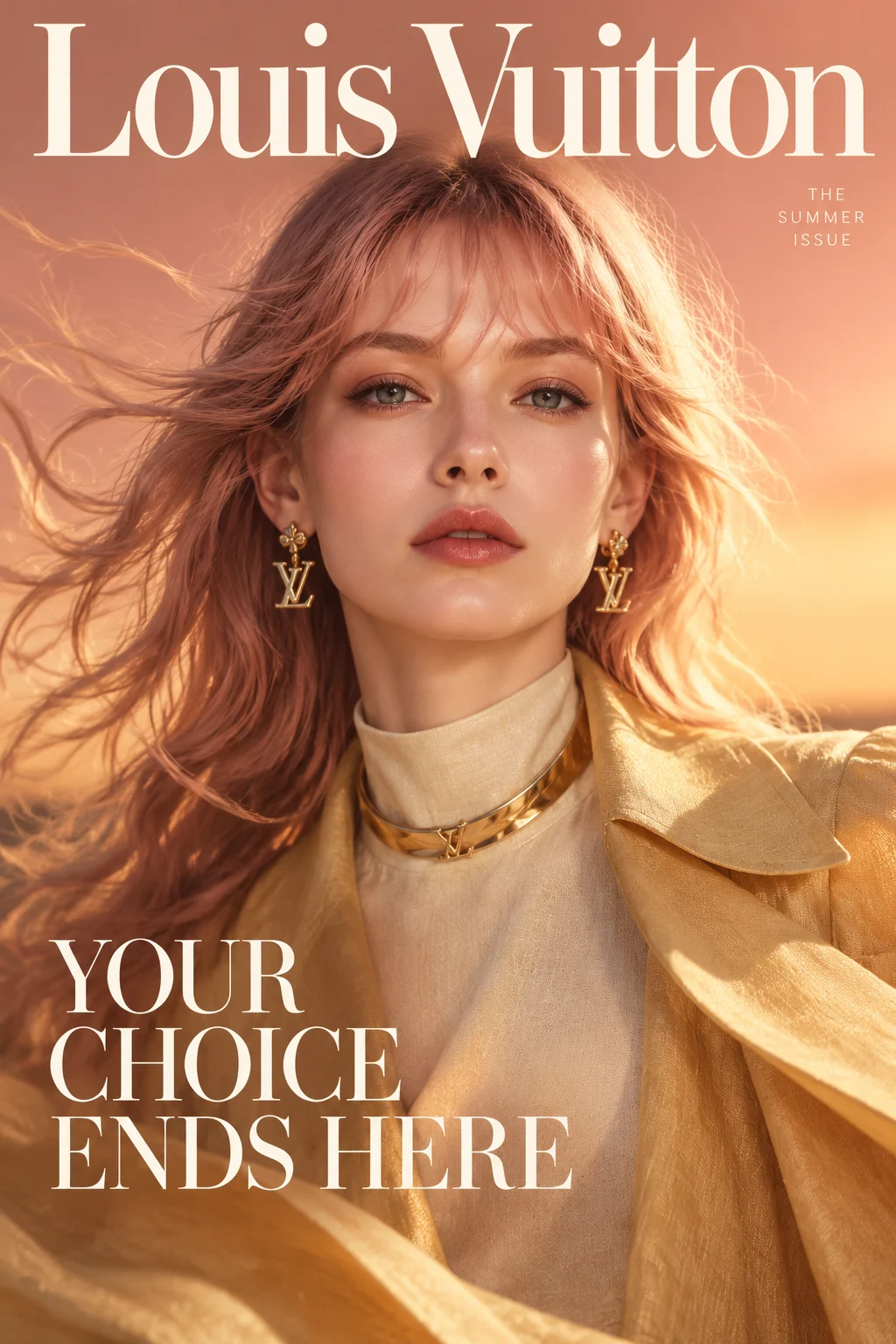 Golden Hour Couture Magazine Cover