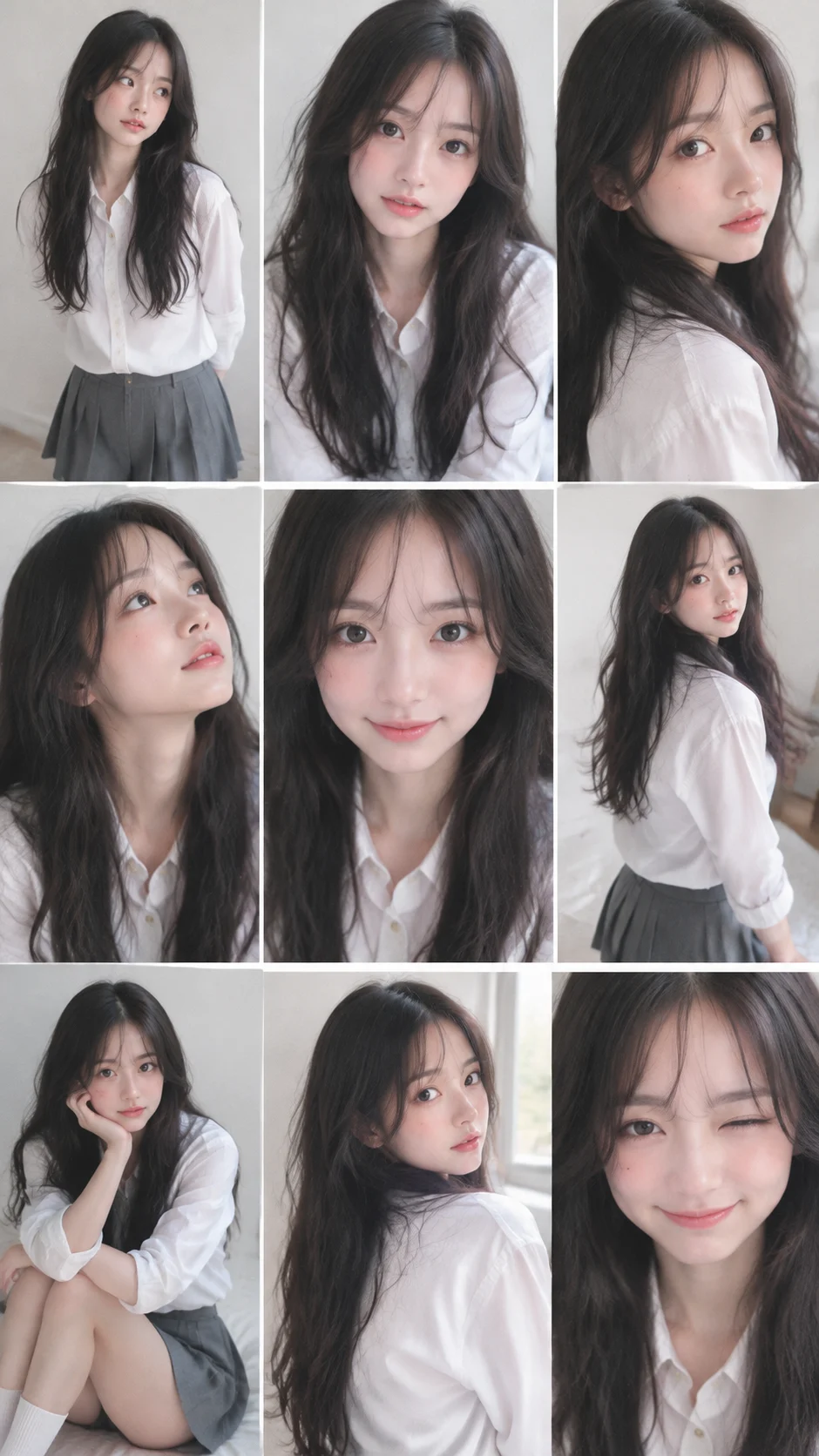 Korean Idol Portrait Photo Grid