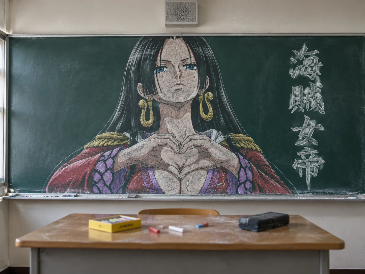 Boa Hancock Chalkboard Art