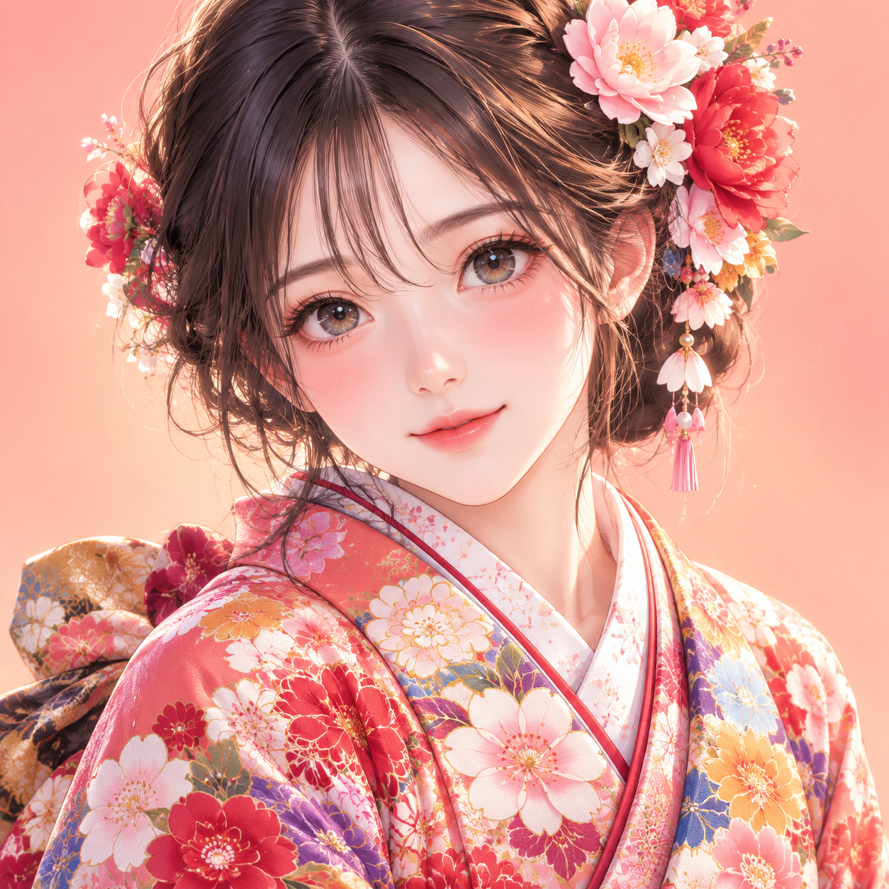 花漾和服少女梦幻肖像
