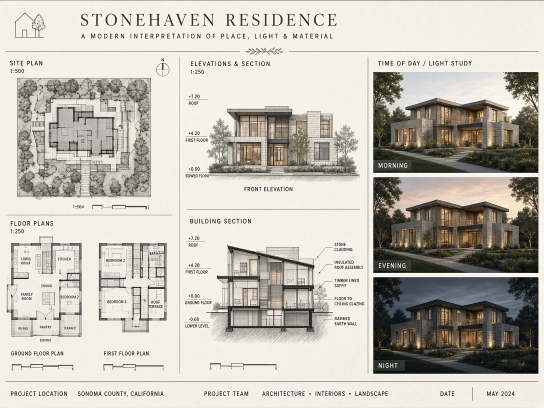 Residential Architecture Presentation Board