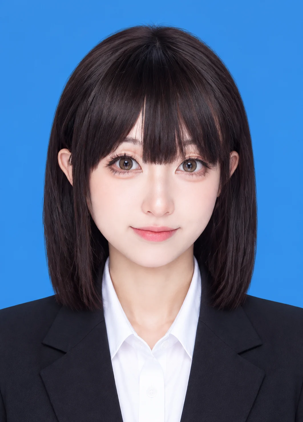 Blue Background Professional ID Photo