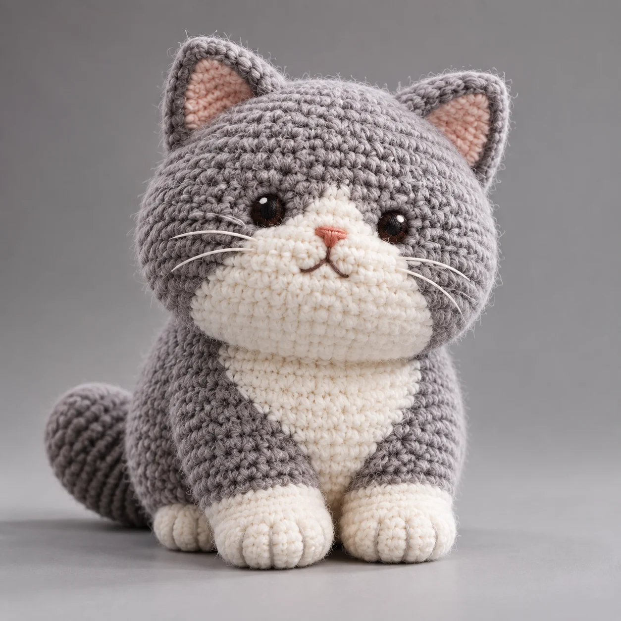 Crochet Doll Poster in a Gray Studio