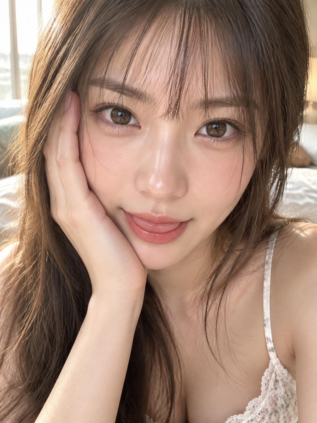 Playful Face in Morning Light